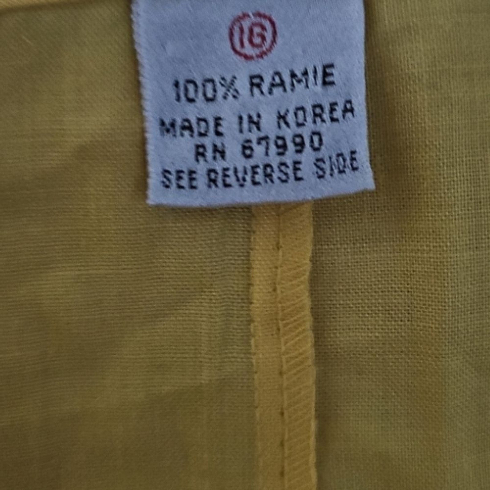 Mijoli 100% Ramie Yellow Cami Tank Sz M Minimalist Summer Quiet Natural Fiber