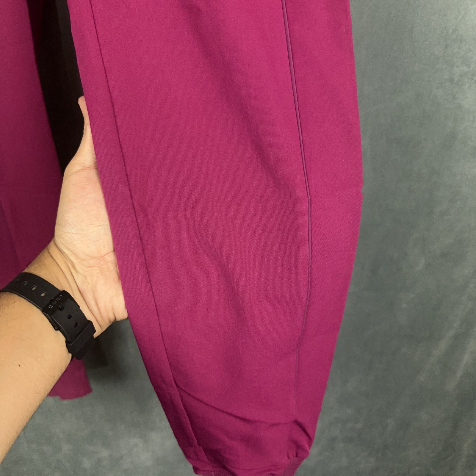 Figs Scrub Jogger Pants Boston Slim Womens Size XXS TALL Dark Magenta DKM