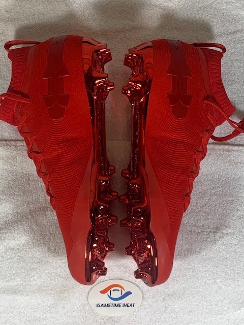 New Mens Under Armour UA Spotlight Suede MC Football Lacrosse Cleats Red 3022193