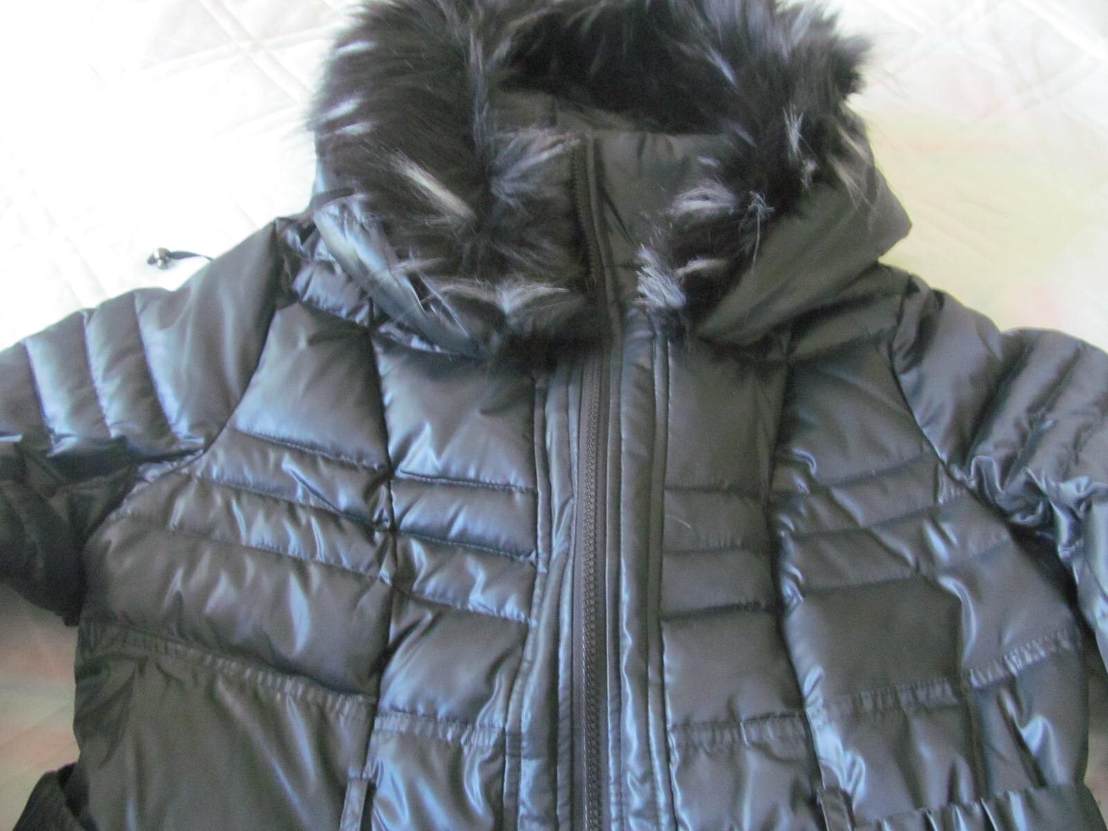 New Fleet Street Down Hooded Dark Green Jacket Size M $200