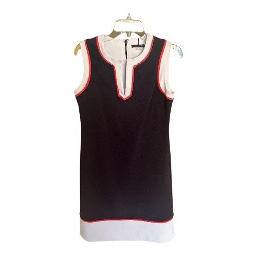Tommy Hilfiger Women Dress Size 4 Preowned, Navy Orange White, Auburn/Virginia U