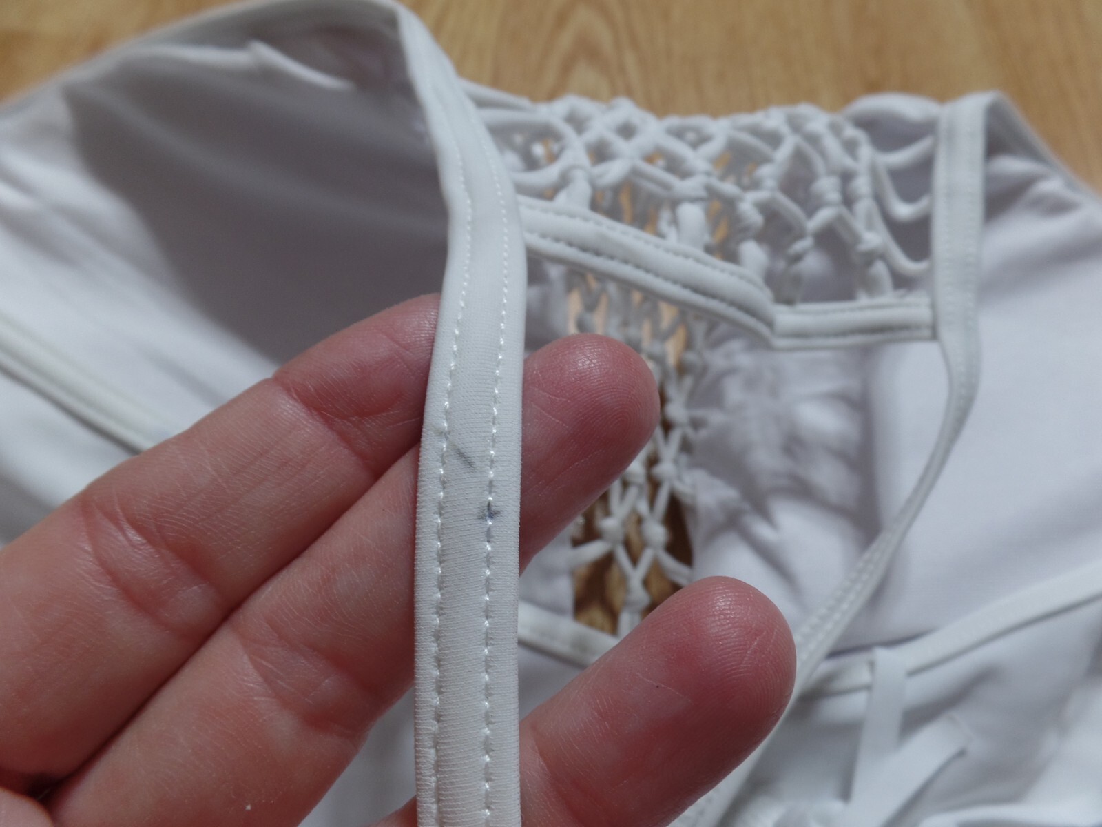 Womens Express Swim 1 piece white swimsuit / bathing suit size large