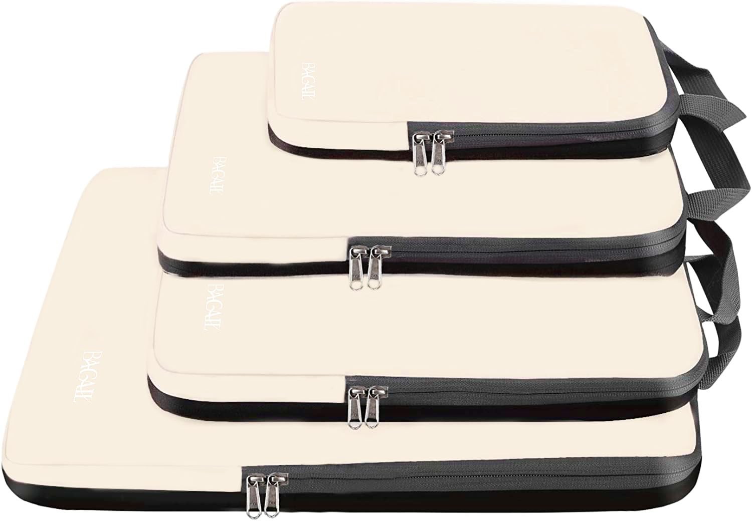 BAGAIL 4 Set/6 Set/8 Set 13.75 inches x 12.75 x 4.5 inches, 4-Beige