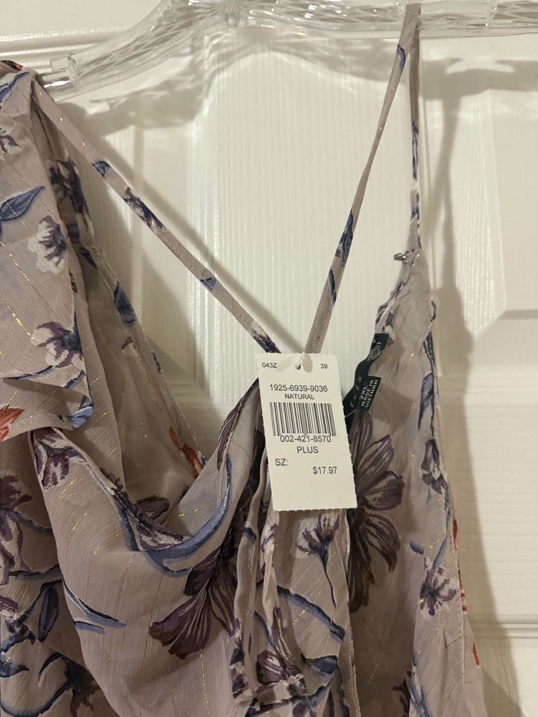 Iris Los Angeles Floral Ruffle Short Sleeve Blouse