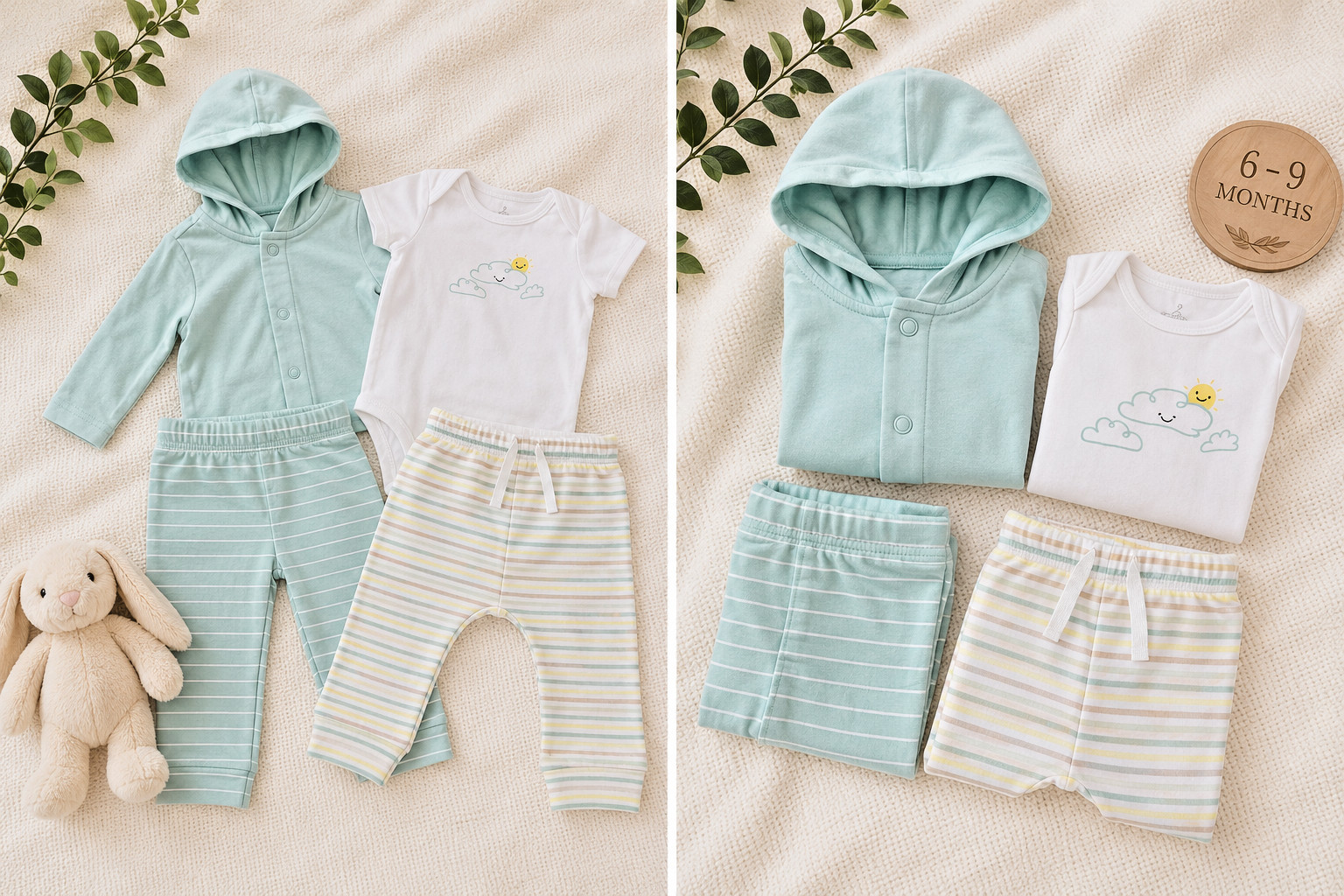 Baby Girl Clothes Lot 6-9 Months Carter’s Lullaby 2 Complete Outfits 6 Pieces