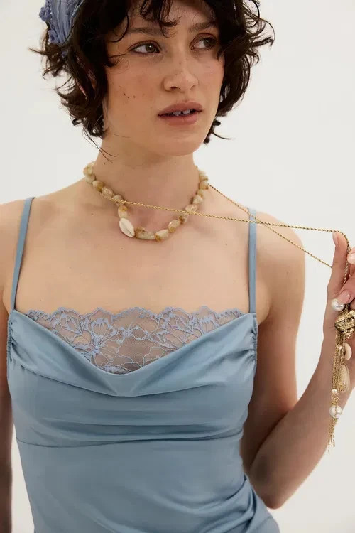 Free People Intimately Sophie Cami – Autumn Sky Blue – LARGE – BNWT – £40