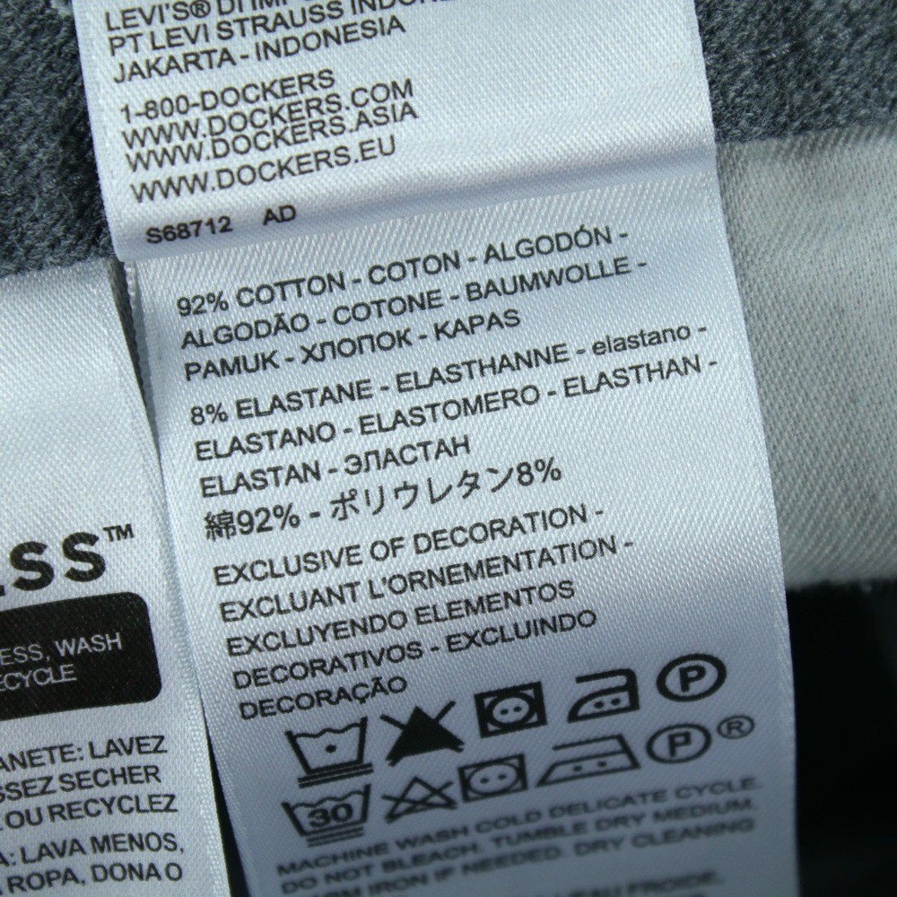 Dockers Gray Classic Fit Chino Pants Mens Size 33×30