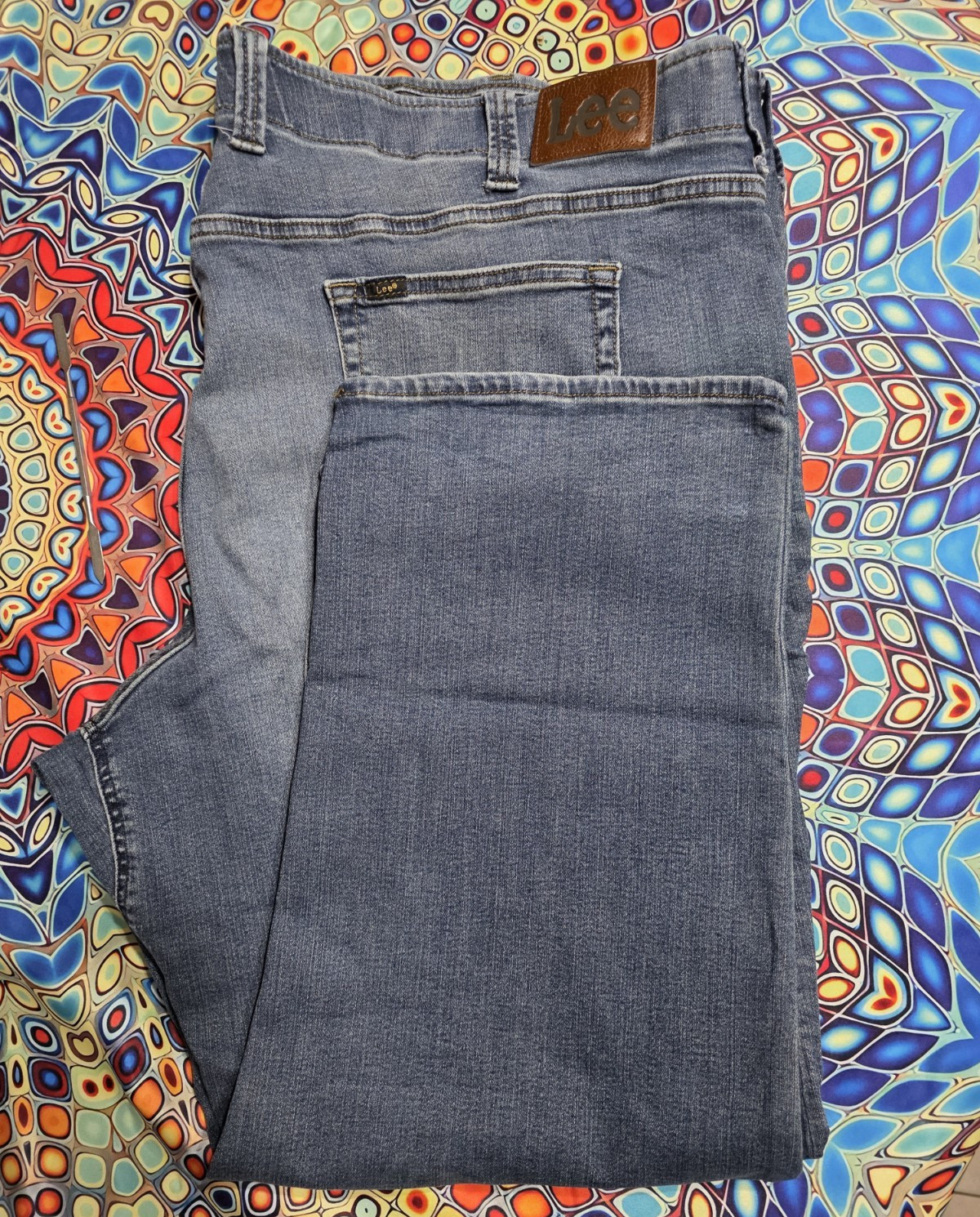 Lee Extreme Motion Relaxed Fit Straight Leg Stretch Blue Jeans Big & Tall 54×30