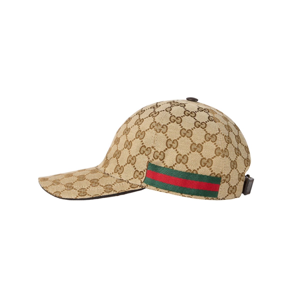 GUCCI Beige/Ebony GG Canvas Baseball Hat New And Authentic
