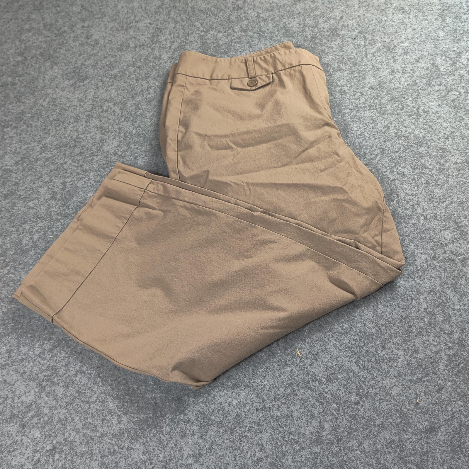 New York & Company Pants Womens 10 Khaki Stretch Cropped Wide Leg Capri Casual