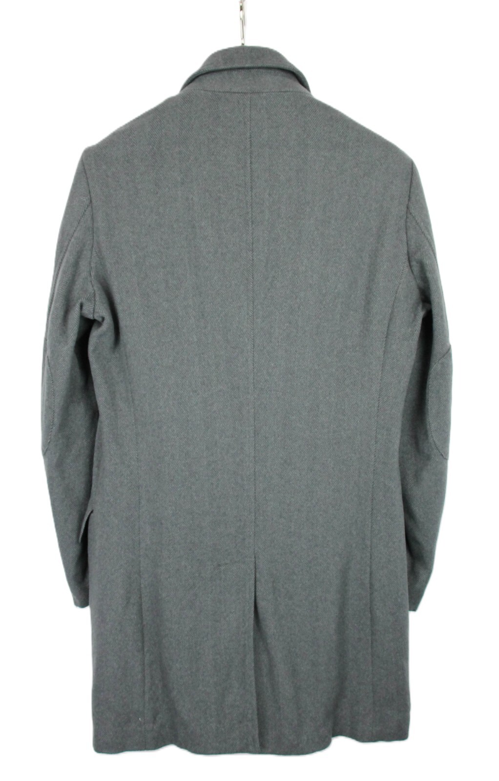 Tommy Hilfiger Coat Mens Small Wool Blend Single Chest Medium Length Herringbone