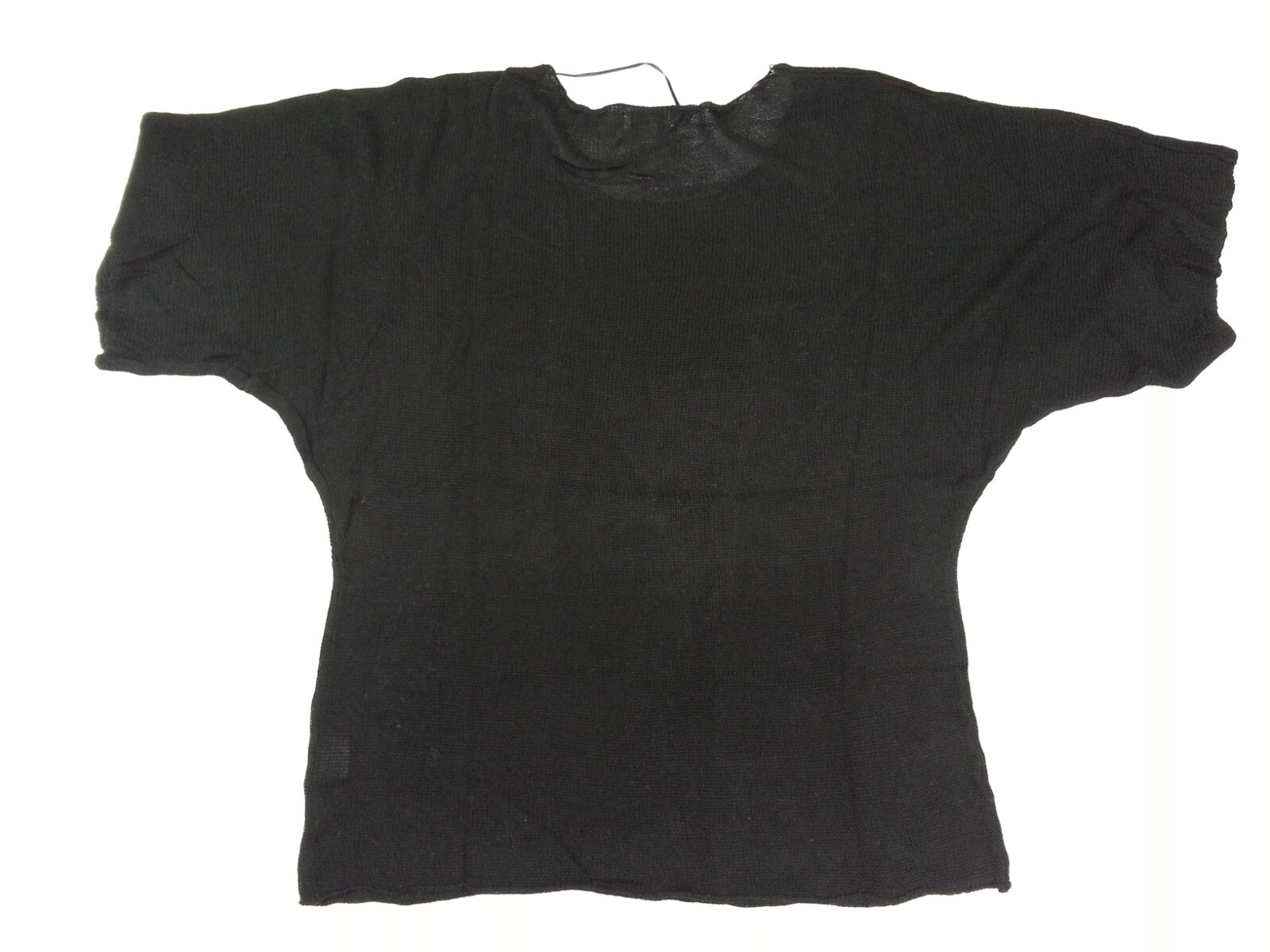 Cantoo Top XL / 2XL Black Knit Short Sleeve Semi Sheer