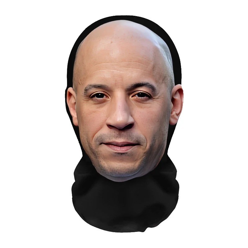 3D Celebrity Face Mask Funny Full Head Balaclava Cosplay Halloween Party Props