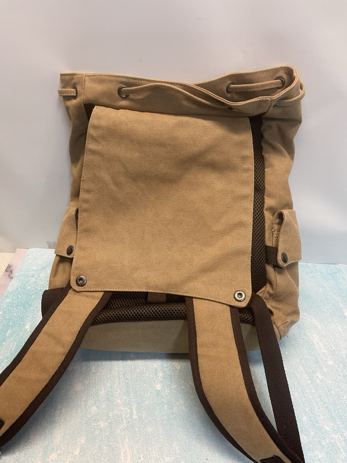 MO&Y Vintage Canvas Backpack Fits 16 Inch Laptop Backpack Daypack Khaki