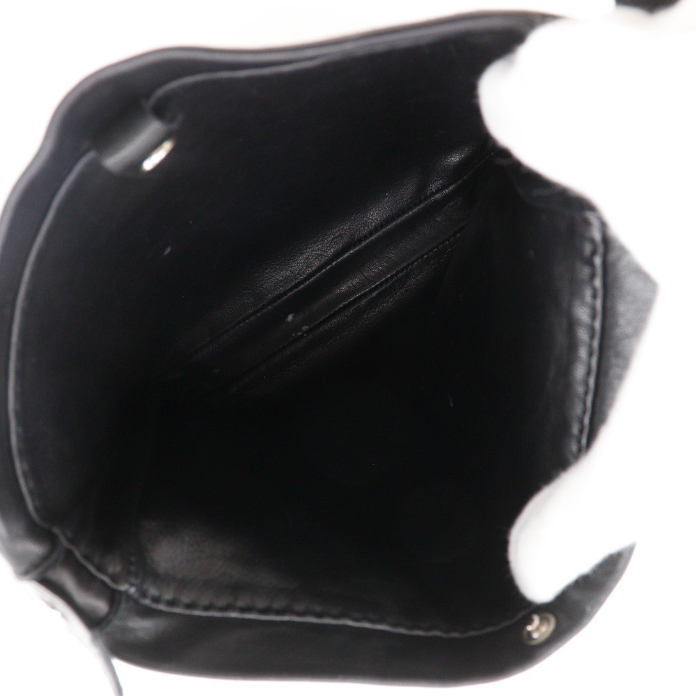HERMES Toudu Shoulder Bag black Calfskin unisex