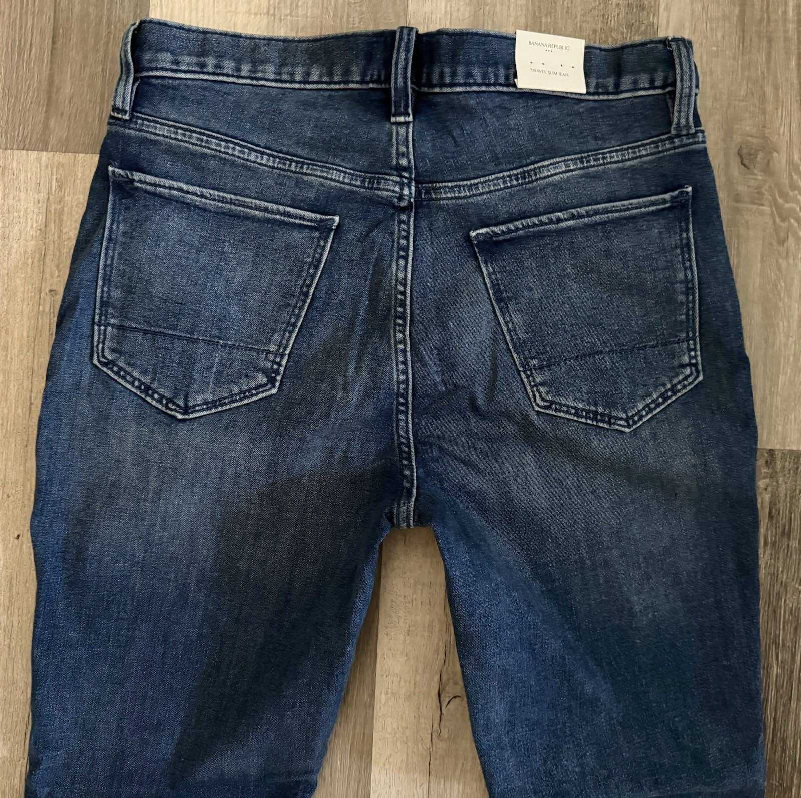 Banana Republic Premium Slim Fit Jeans Men Size 34 X 36 Travel Blue Wash Stretch