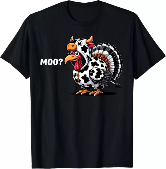 Turkey Moo Funny Thanksgiving T-Shirt