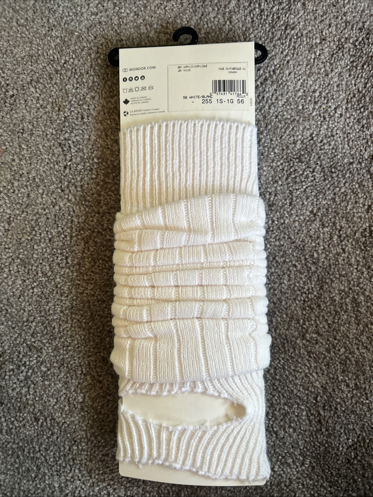 Mondor Leg-warmers footless 56 White (one Size Fits All) 255 Brand New Tags⛸️