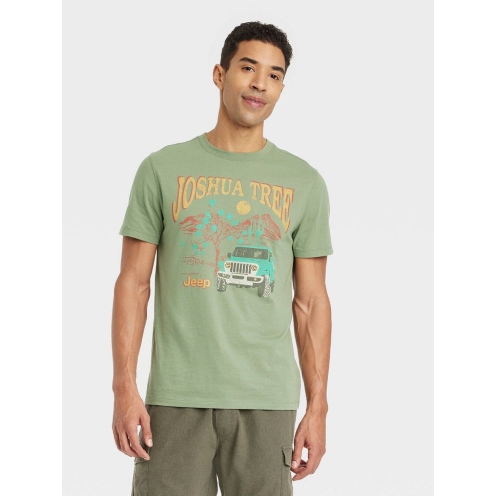 Mens Short Sleeve Crewneck Graphic T-Shirt – Goodfellow and Co Tree Green XL