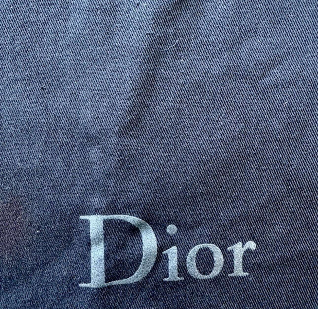 Dior original dust bag in black approximately 14.5 x 12 inches.