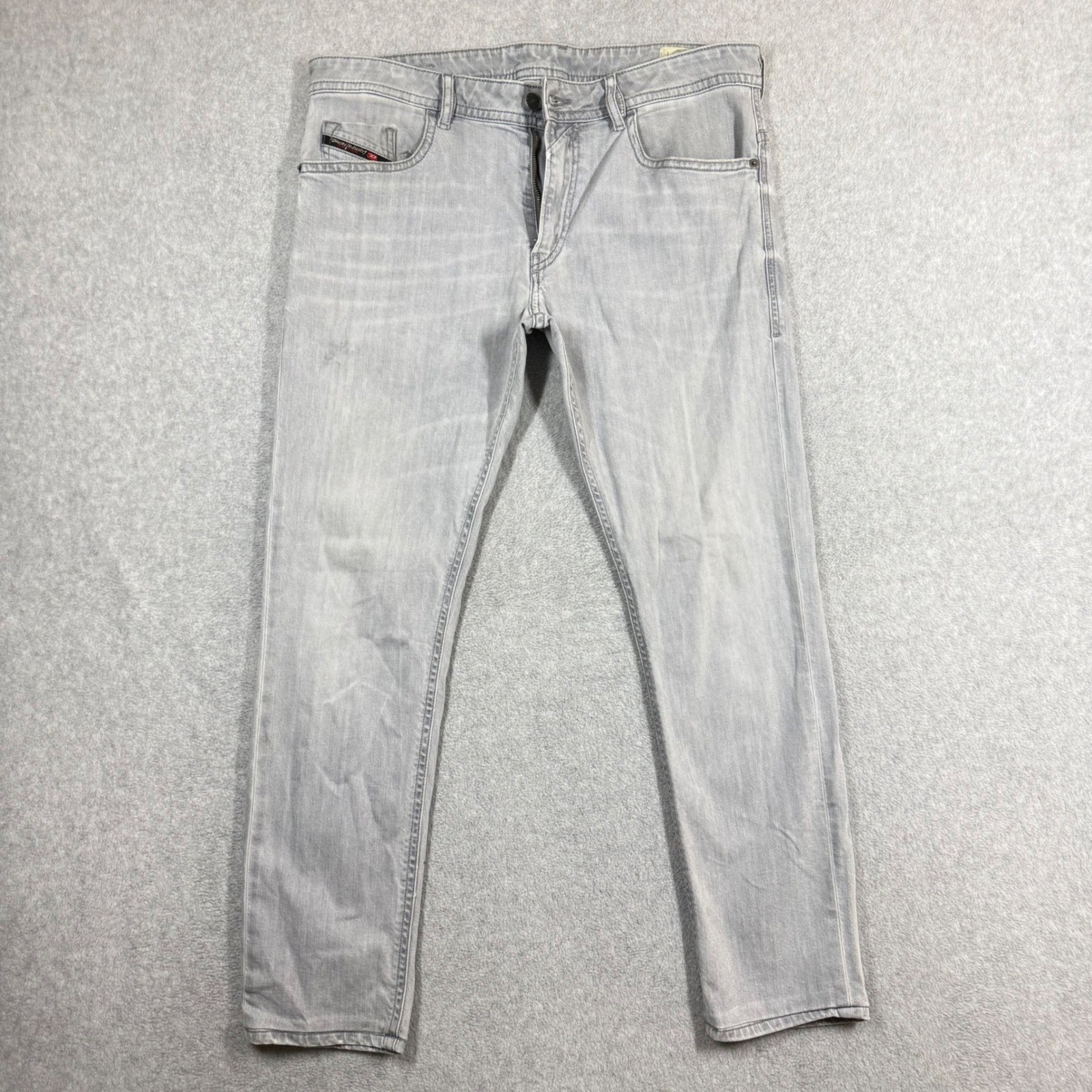 Diesel Thommer-SP Slim Skinny Light Gray Mens Jeans 34×29 Stretch Denim