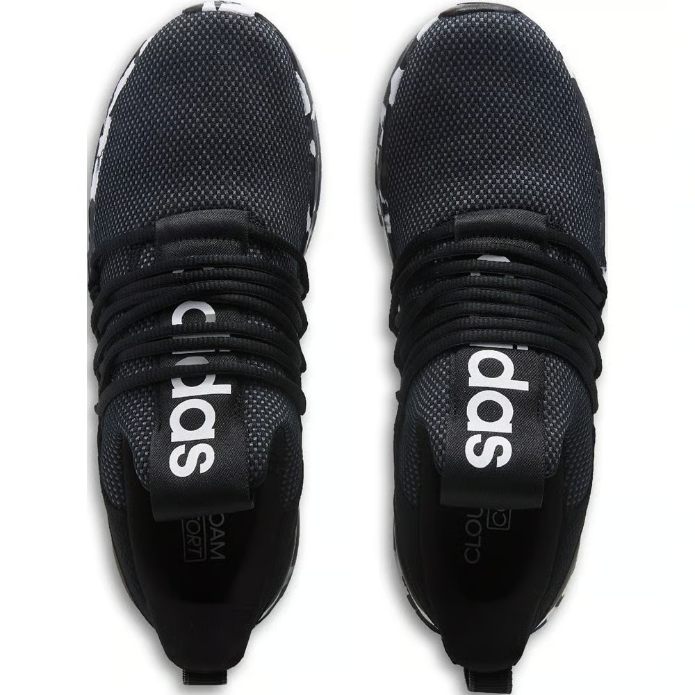 Adidas Lite Racer Adapt 7.0 Mens 8 To 10.5 Slip On Running Sneakers Black White