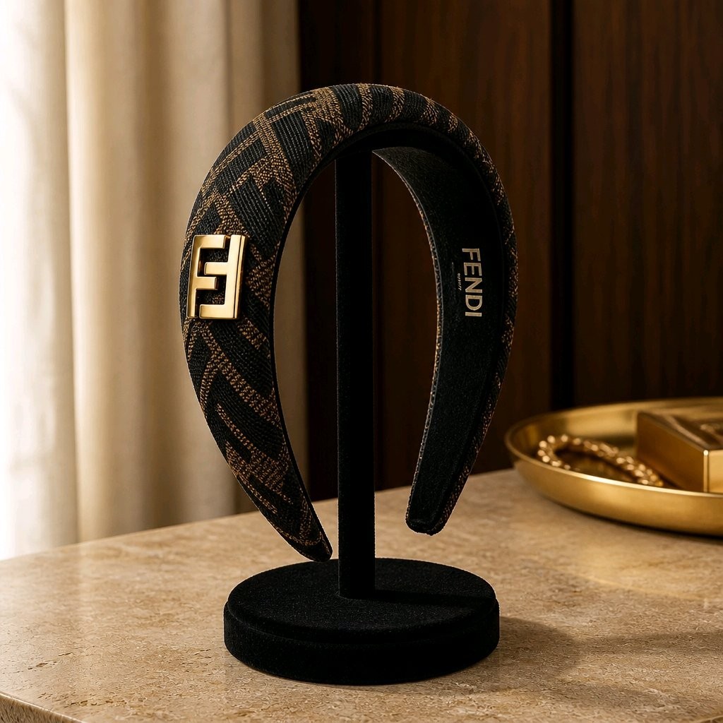 NEW FF Brown & Black Gold Label Women’s Fashion Headband Head Wear