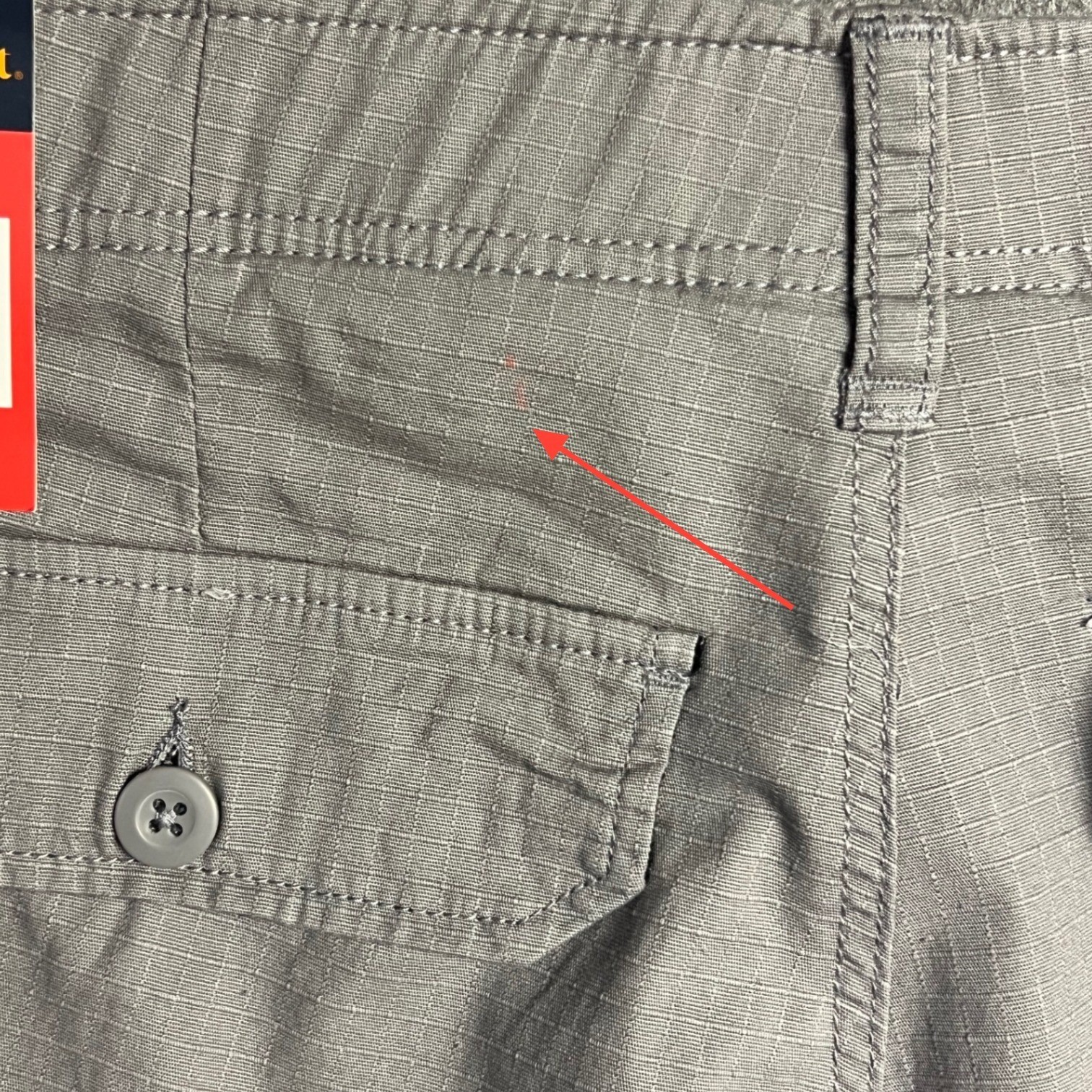 WearFirst Gray Ripstop Cargo Shorts Mens 34 Free Band Comfort Fit Utility Hiking