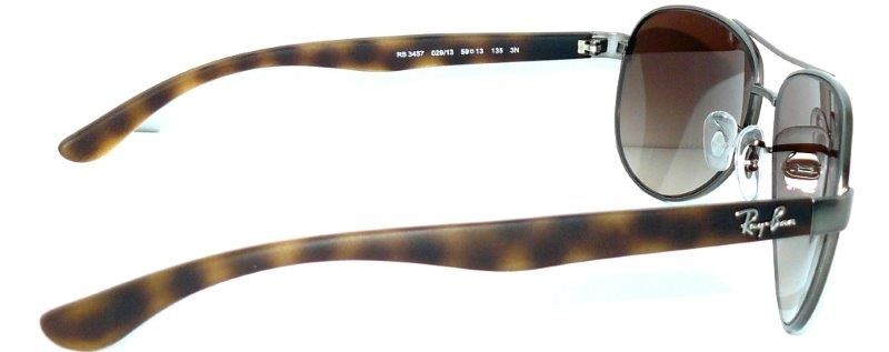 RAY BAN SUNGLASSES GREY BROWN RB 3457 AVIATOR 8409 PILOT 3025 EYEGLASSES 8303 CASE