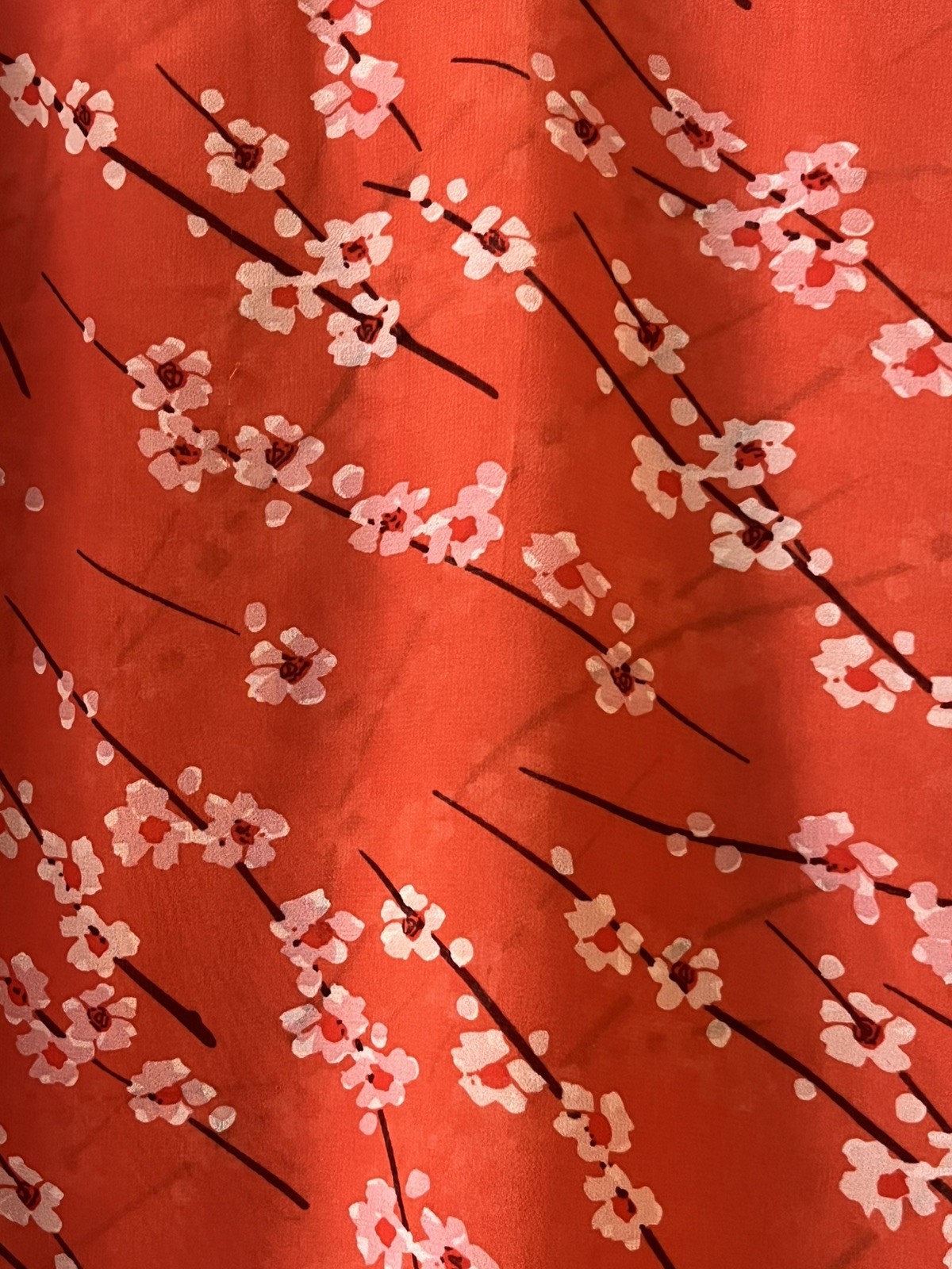 CAbi Womens Split Sleeve Blouse Large Cherry Blossom Print