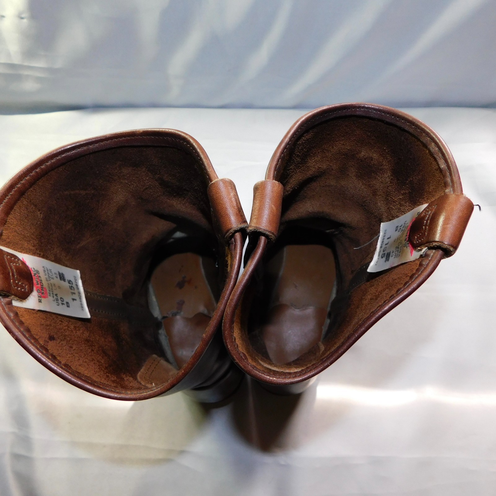 Red Wing Mens 10 B NARROW 1155 Pecos Brown Leather Boots Soft Toe USA VTG