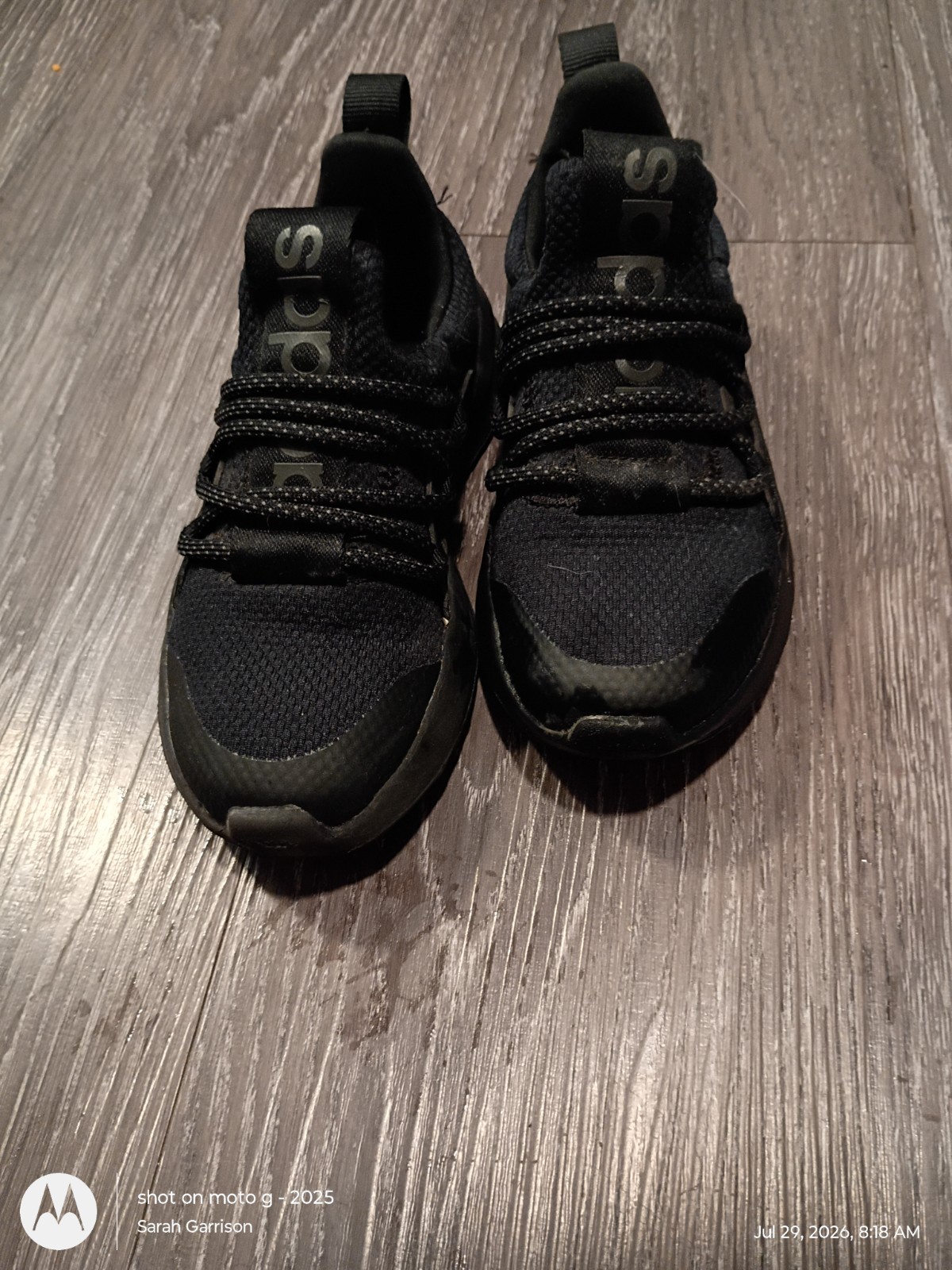 adidas Lite Racer Adapt Kids 11K Black Slip-On Cushioned Mesh Sneakers