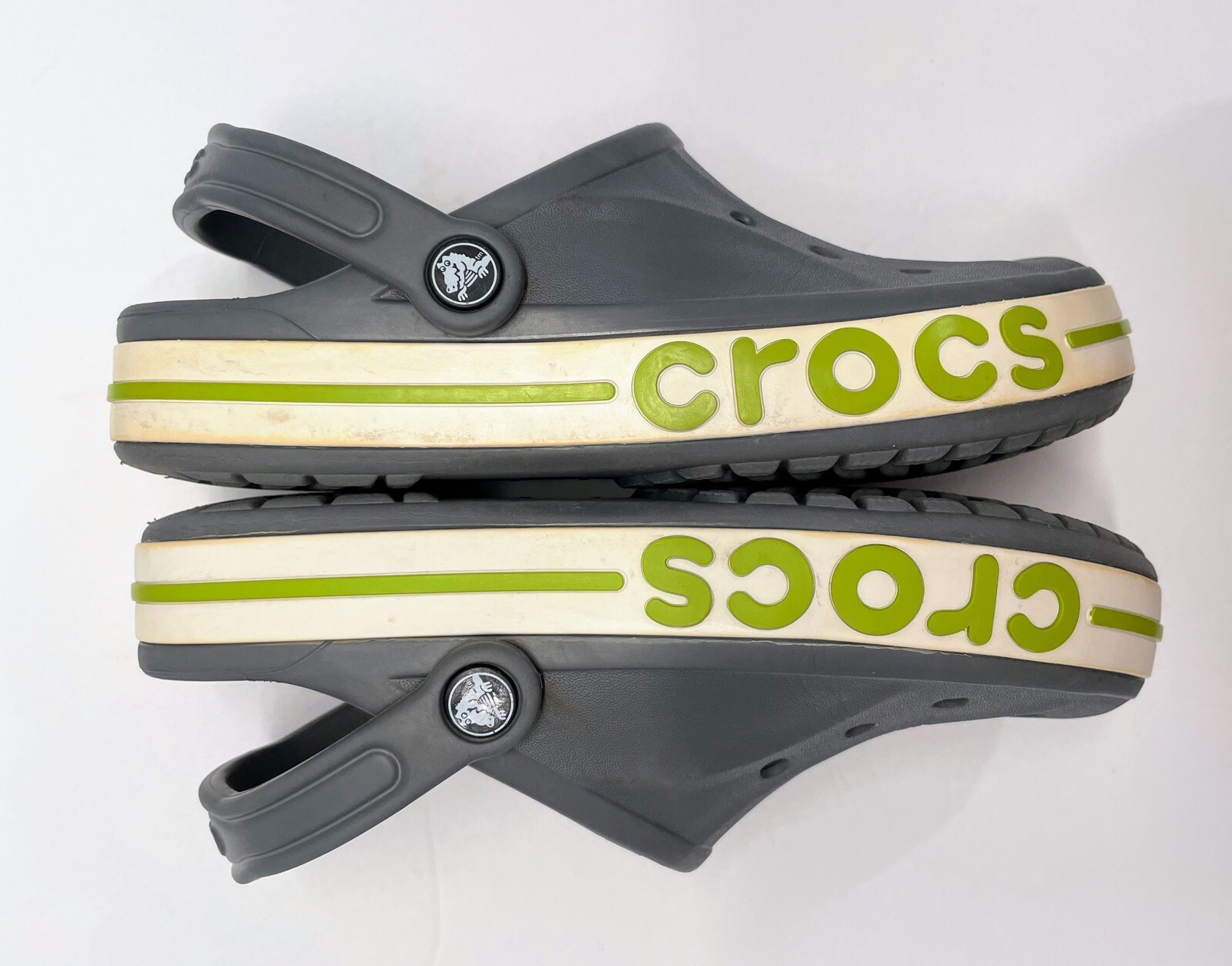CROCS Bayaband Gray Clogs Slingback Shoes Slip On Sandals M6/W8