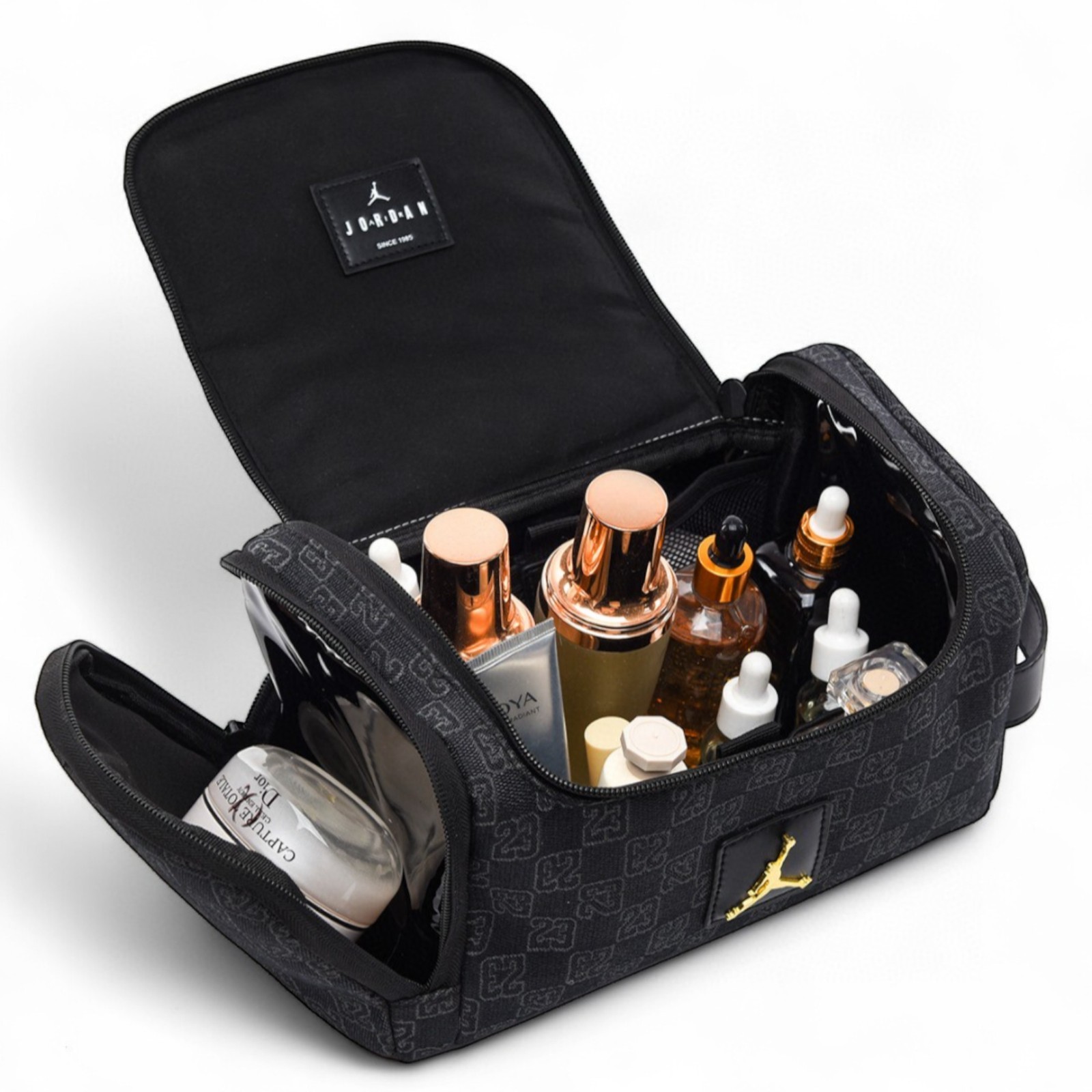 Air Jordan Monogram Logo Jacquard Dopp Kit 5.9L Luxury Travel Bag