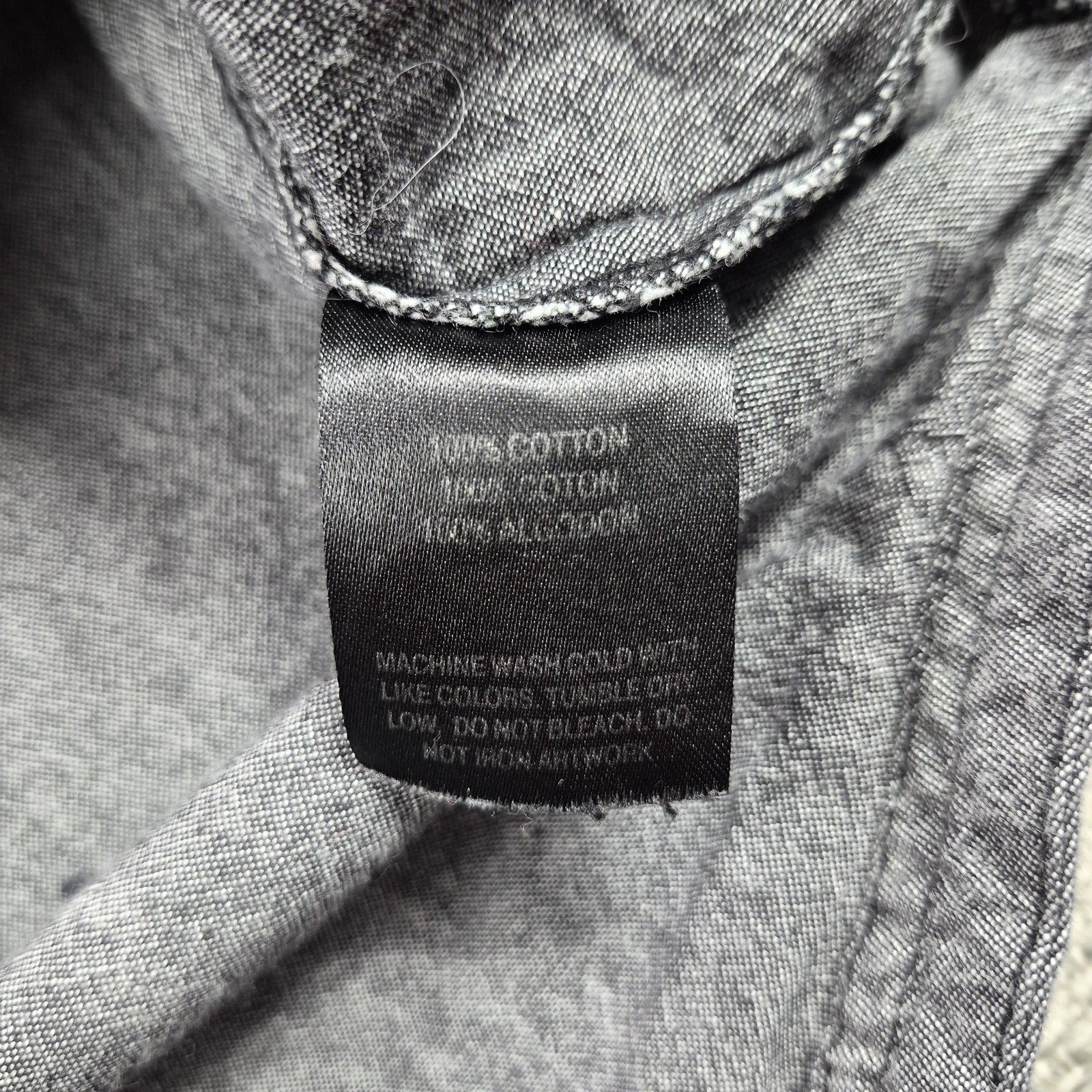 Metal Mulisha Button Up Shirt Mens Large Gray Herringbone Long Sleeve Casual