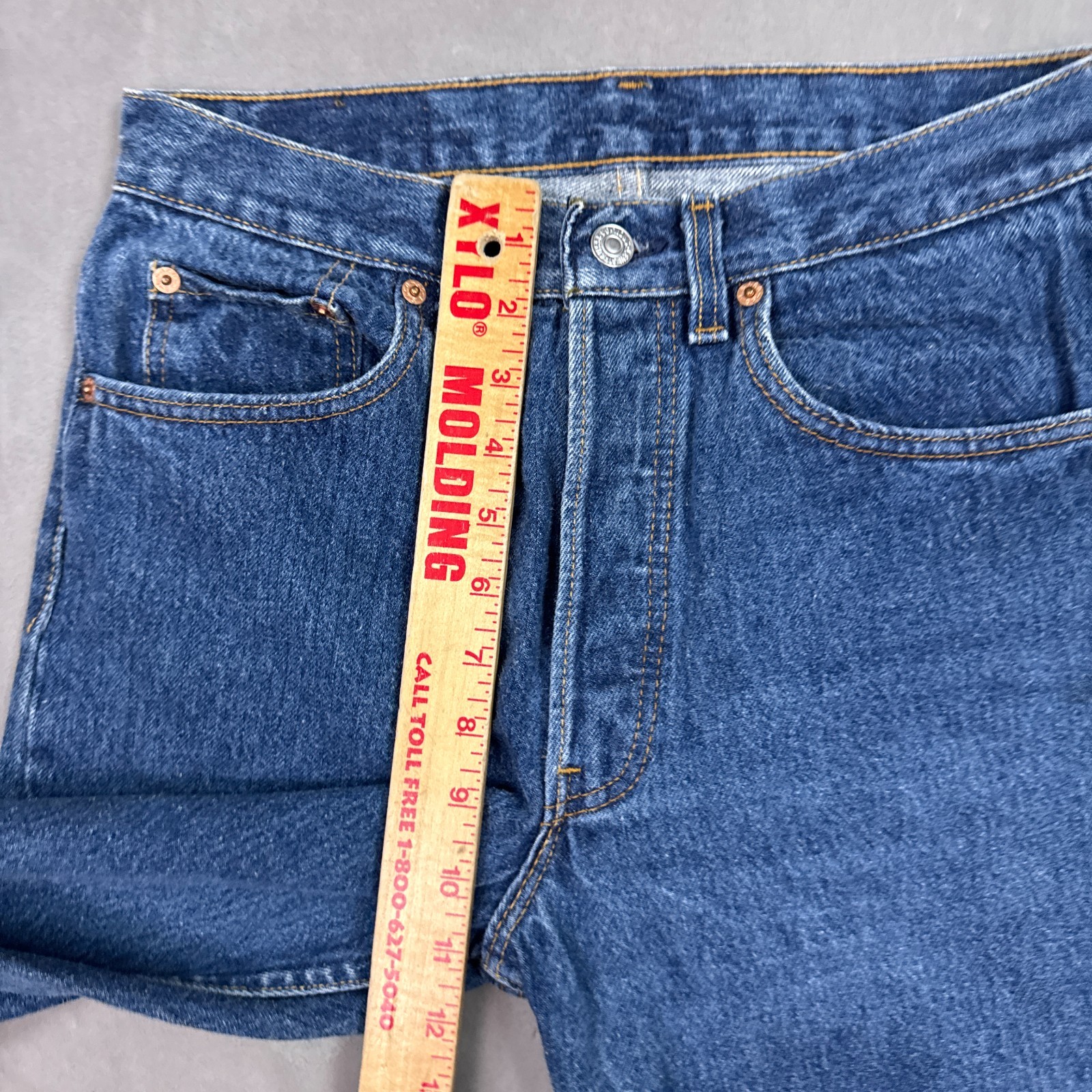 Vintage Levis 501 Jeans Mens 28×36 Blue 90s Made USA Denim Pants (Tag31x36)