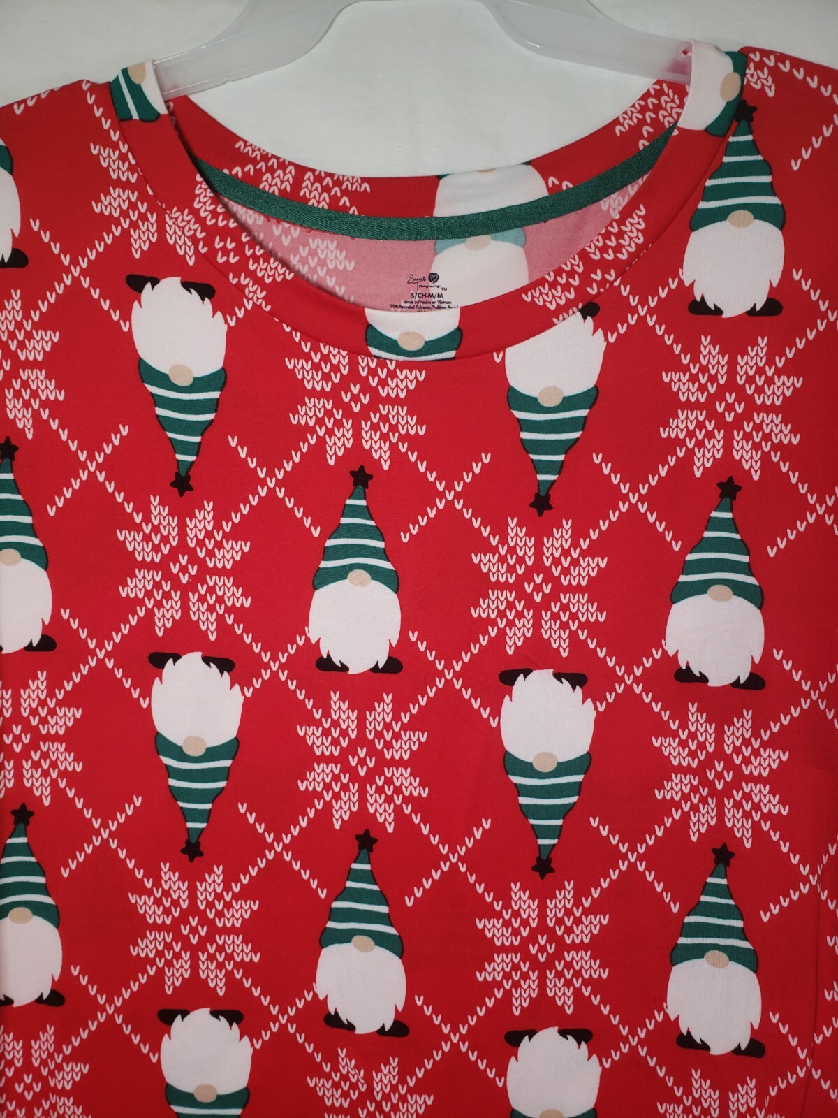 NWT Secret Treasure Christmas Holiday Nome Gown w/Pockets Sz S/M