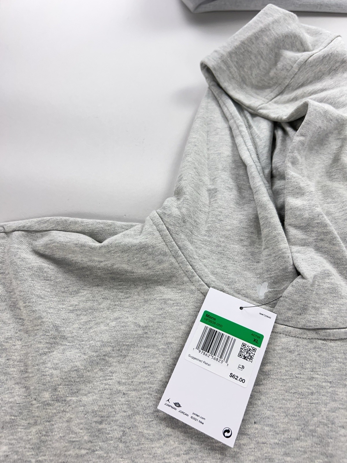 NEW Jordan Dri-FIT Sleeveless Pullover Hoodie Gray Mens Size XL HF9938-050