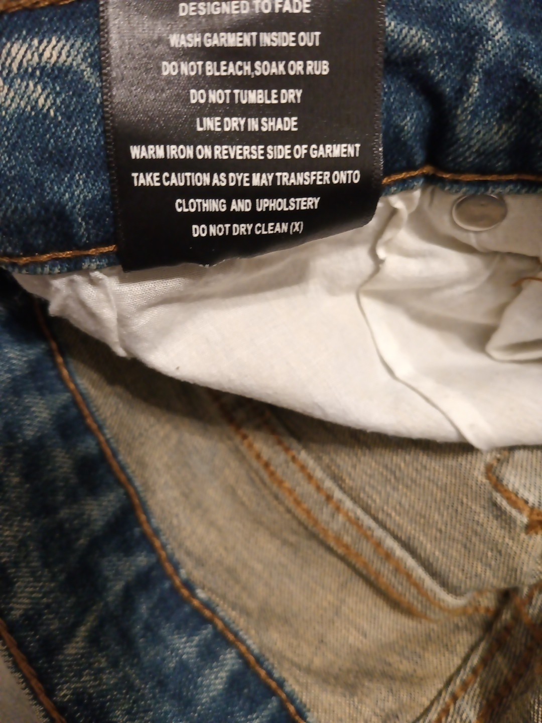THRT Citrus Denim Jean Men 28 Blue Paint Splatter Slim Leg Distressed Drawstring