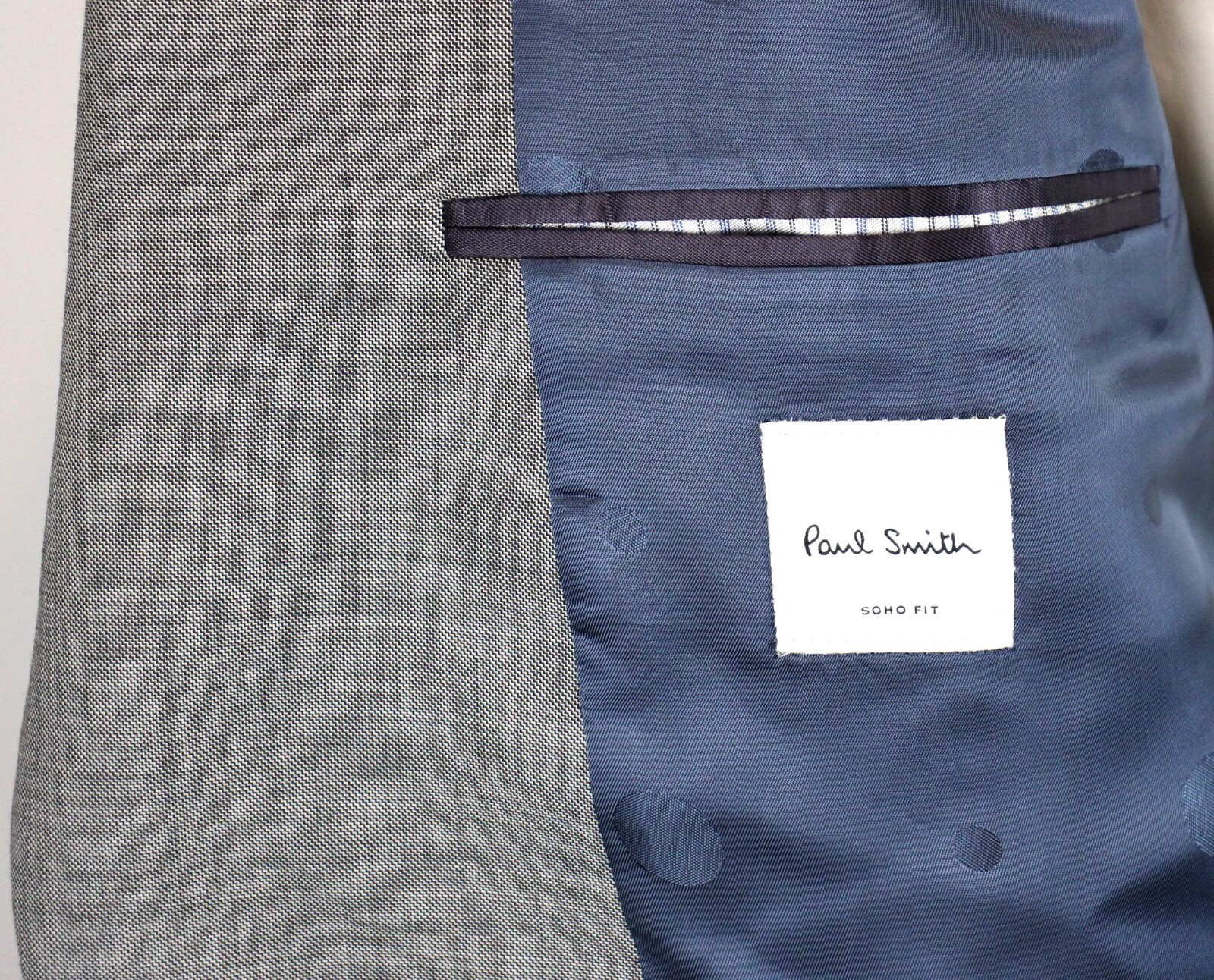 Paul Smith Suit 48 L (58 EU) Mens Light Grey Wool Tailored Fit 2 Piece Portugal