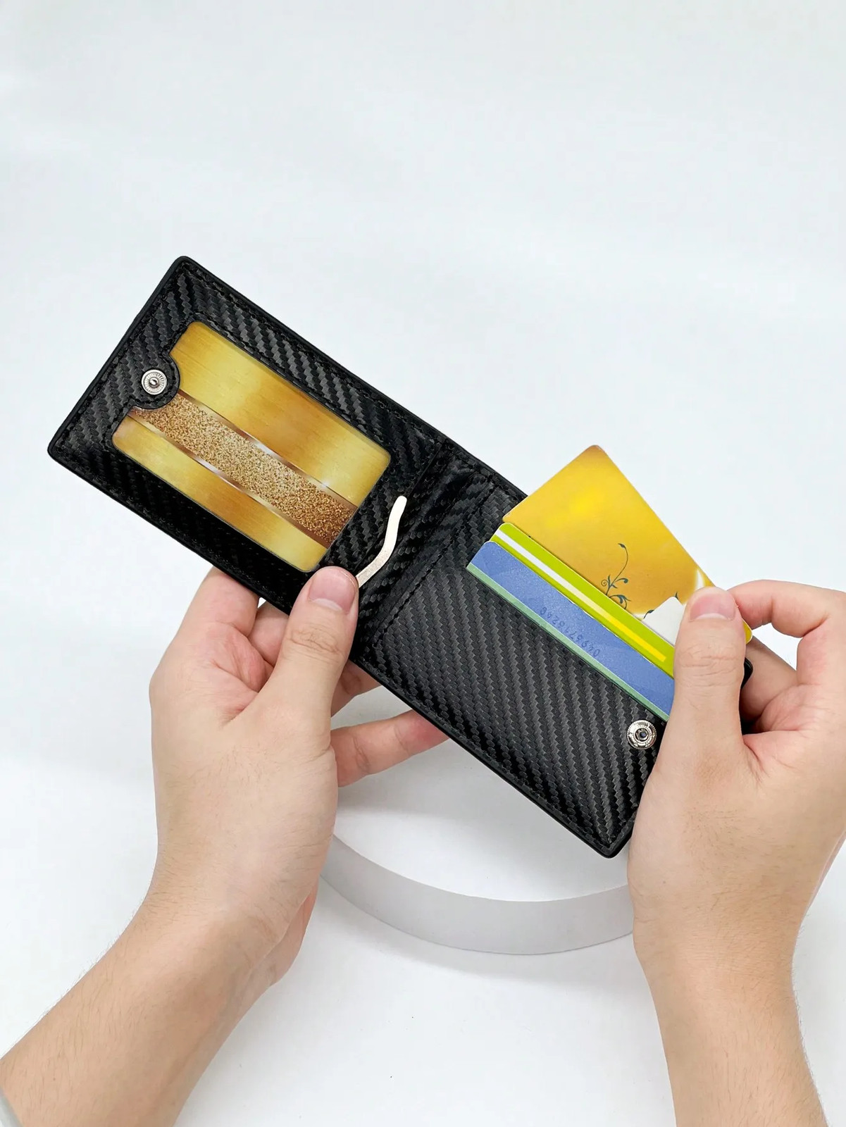 Carbon Fiber Wallets Wallet for Men Man Card Holder Money Bag Slim Thin Mini