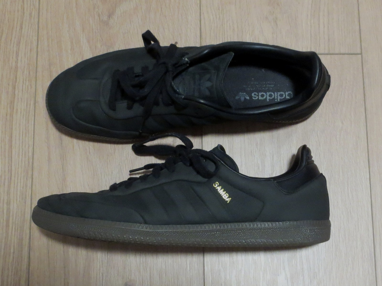 Adidas Samba Size 47 1/3 (US 12.5) Black/Black Nubuck Leather Black