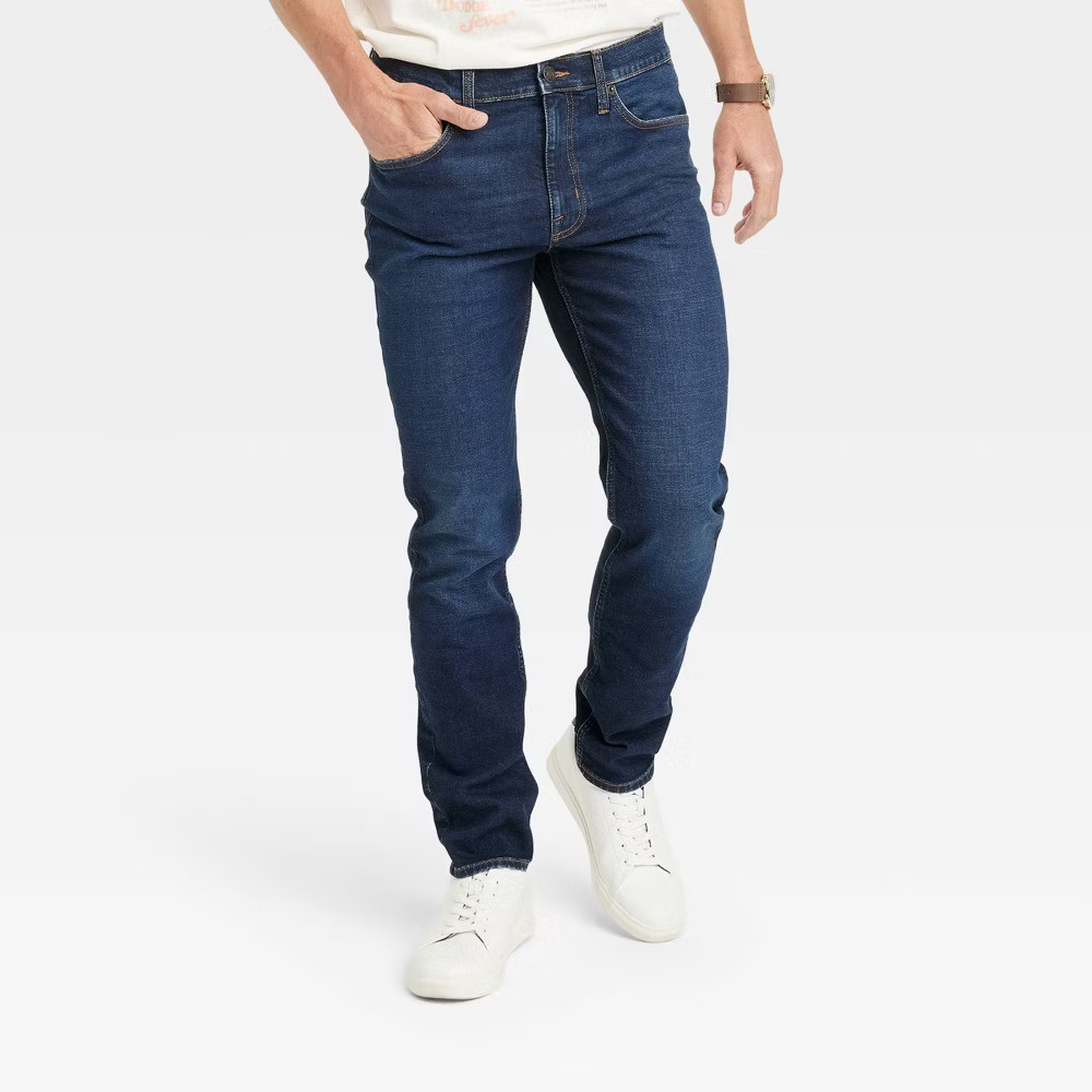 Men Skinny Fit Jeans – Goodfellow & Co Dark Blue Denim 32×34