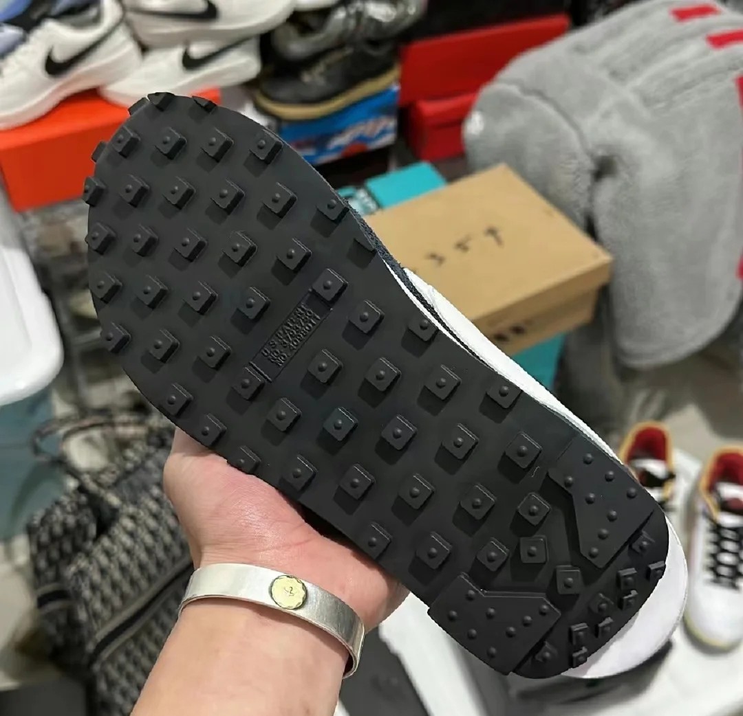 Nike LDWaffle Fragment Sacai Blue Void Mesh Suede Layered Sneaker