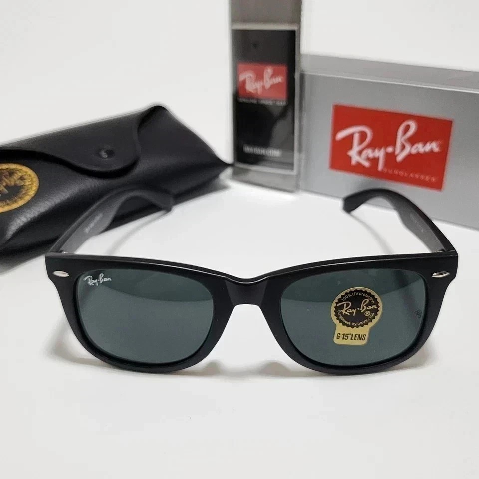 Ray-Ban RB2140 Wayfarer Classic Sunglasses 50mm Sunglass Matte Frame Gray Lens-