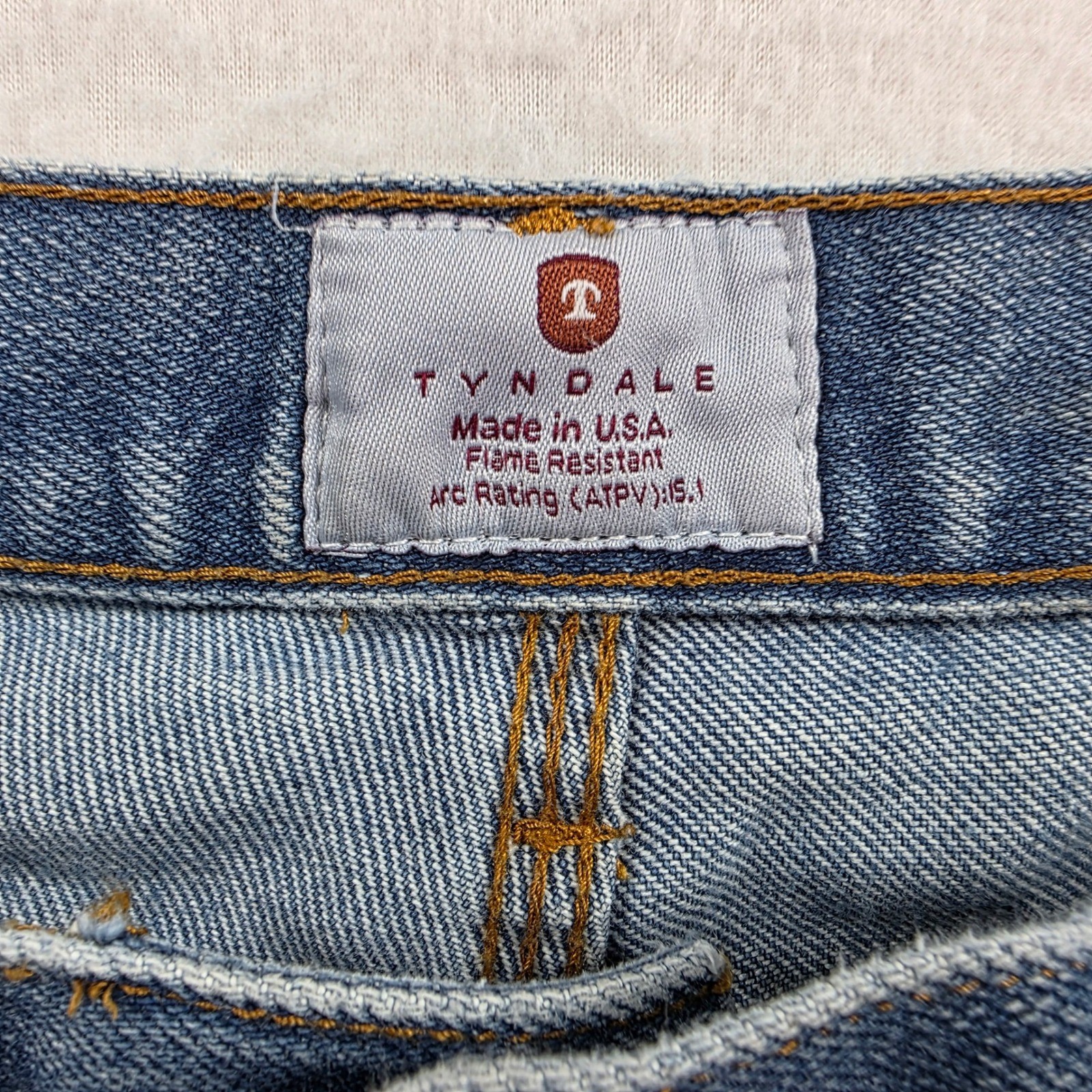 Tyndale FRMC Flame Resistant Denim Work Jeans Mens 38×30 Blue F290T USA HRC 2