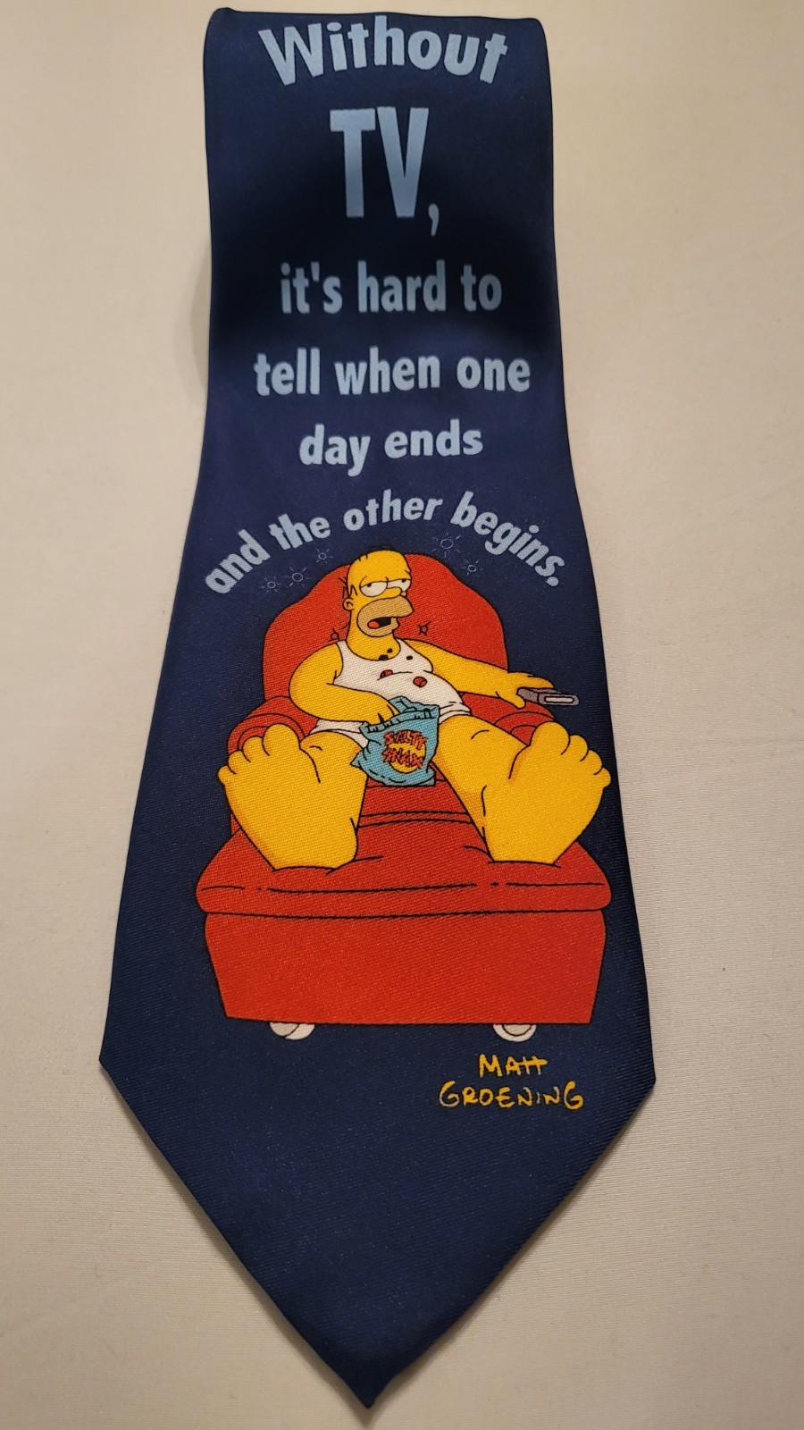 The Simpsons Matt Groening Homer Without Tv Cartoon Novelty Necktie