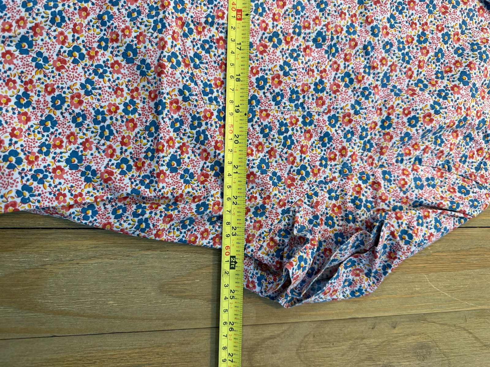 J. Crew Slim Flex Washed Flower Print Mens Button Up Size XL