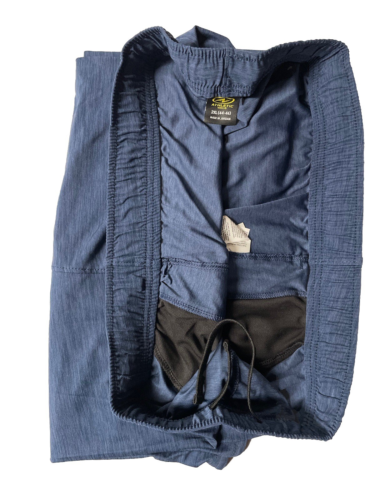 x3 Athletic Works Men’s 2XL (44-46) BlueCove Greystone Gray Heather Shorts NWT