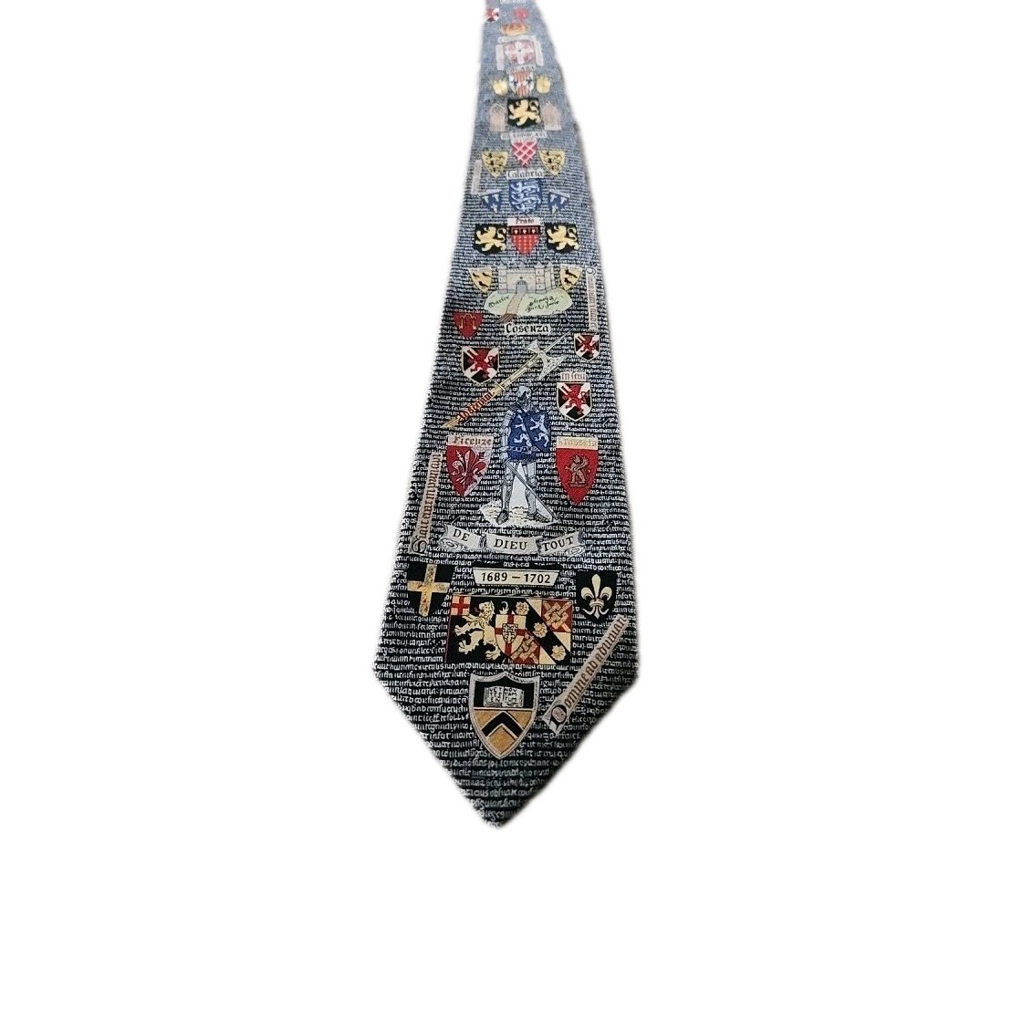 Museum Artifacts Men’s Silk Tie Medieval Heraldry & Shields Of Arms